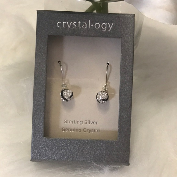 5/$25 SALE Crystal+ogy zebra sterling silver earrings - Picture 1 of 6